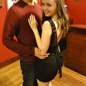 Bodycon open back dress